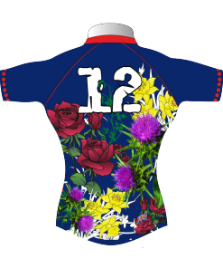 Colourful Personalised Rugby Tour Shirt TRS 441 Back - Badger Rugby