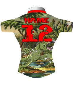 Colourful Personalised Rugby Tour Shirt TRS 596 Back - Badger Rugby