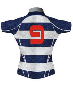 Hooped Bespoke Rugby Shirt TMS 633 Back - Badger Rugby