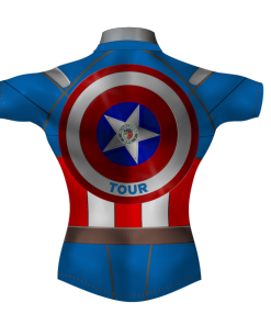 Personalised Superhero Rugby Tour Shirt TRS 672 Back - Badger Rugby