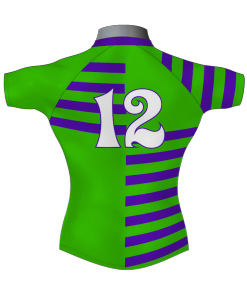 Quarter Striped Bespoke Rugby Shirt TMS 412 Back - Badger Rugby