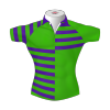 Quarter Striped Bespoke Rugby Shirt TMS 412 Front - Badger Rugby