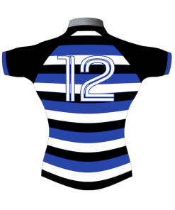 Striped Bespoke Rugby Shirt TMS 403 Back - Badger Rugby