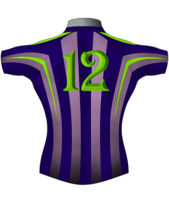 Striped Custom Rugby Shirt TMS 512 Back - Badger Rugby