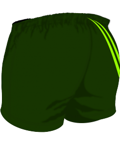 Custom, Bespoke Rugby Short Design 418 Back - Badger Rugby